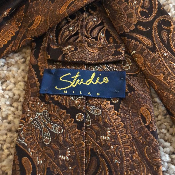 Studio Milan Men’s silk Tie - Picture 4 of 5